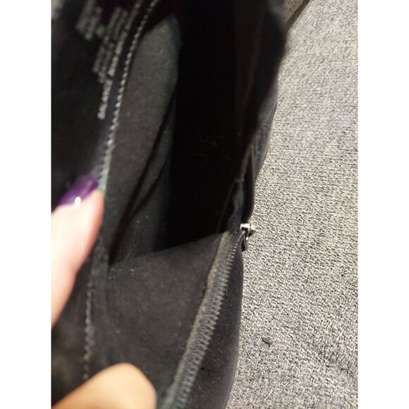 Bjorndal Karla Black Suede Leather Ankle Boots Anti-slip Zip Woman's Size 8.5 - Picture 11 of 11